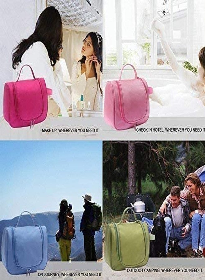 NIDY® Travel Toiletry Bag- Multi Pockets Perfect for Cosmetics Shaving & Personal Care 1 Pc Pink Color - Image 3